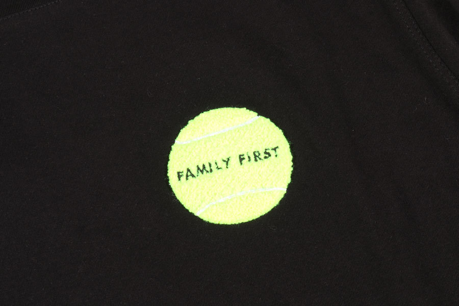 FAMILY FIRST（ファミリーファースト） Uネック半袖Tシャツ T-SHIRT TENNIS ブラック M 30688bk 【S30688】_画像4