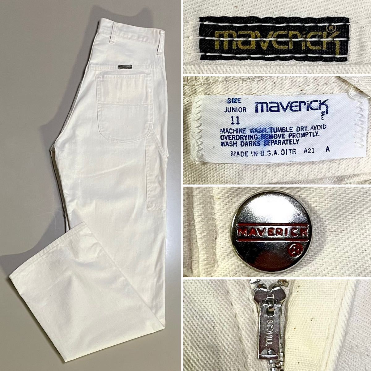 1960-70s Maverick 生成りペインター パンツ Size 11 (W29)