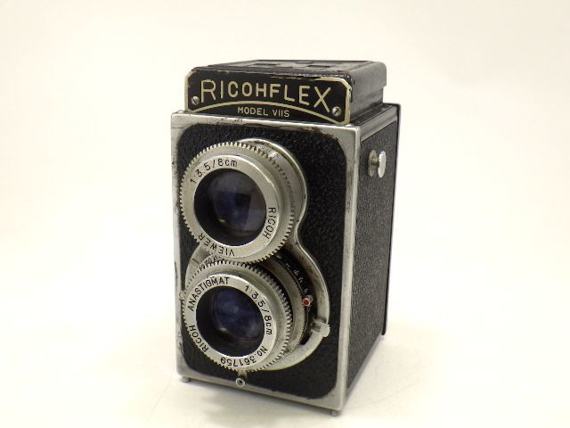 x3G025R- RICOHFLEX リコーフレックス MODEL VIIS 1:3.5 / 8cm 二眼レフ フィルムカメラ レトロ ジャンク品_画像1