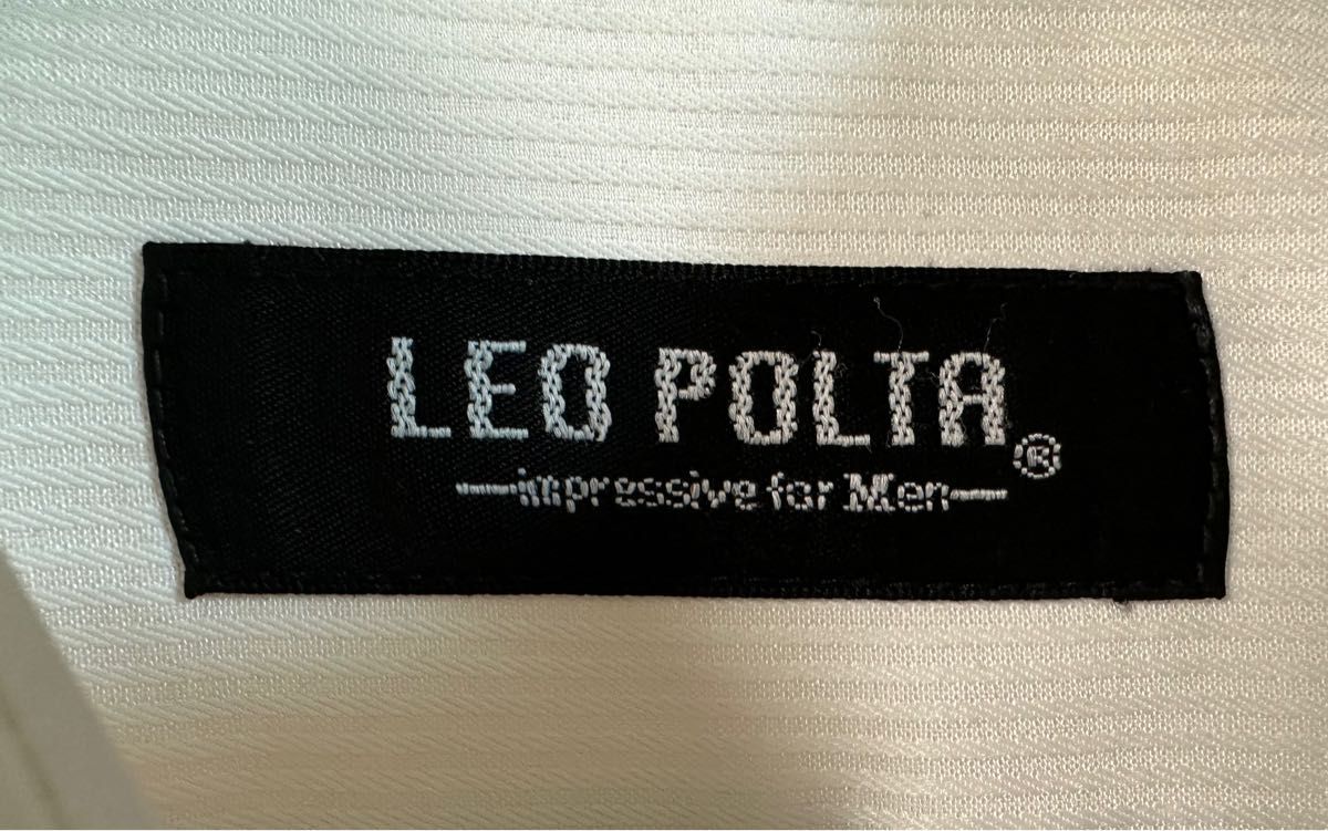 LEO POLTA ワイシャツ　半袖　ボタンダウン　ストライプ