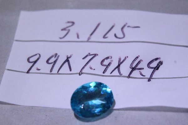 ３．１１５ct テリ凄！ パライバブルーカラー天然トパーズ★ブラジル産_画像4