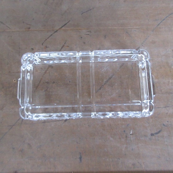 イギリス ヴィンテージ雑貨 ガラス製 プレスドグラス 小物入れ ガラストレー トレー 英国 glass 1052sc_画像7