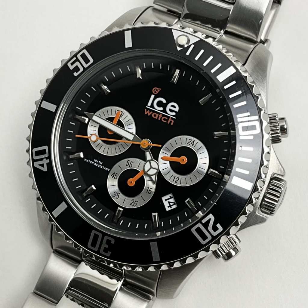 アイスウォッチ 腕時計 ice watch メンズ ICE steel Black silver Large 017670 [アウトレット 箱付属品なし]_画像1