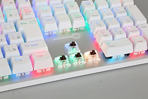 種類豊富な品揃え JIS 茶軸 白 ゲーミングキーボード NASRシリーズ