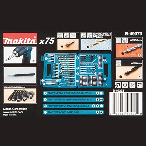 マキタUSA【75-Piece】メトリックドリル＆スクリュービットセット B-49373_画像4