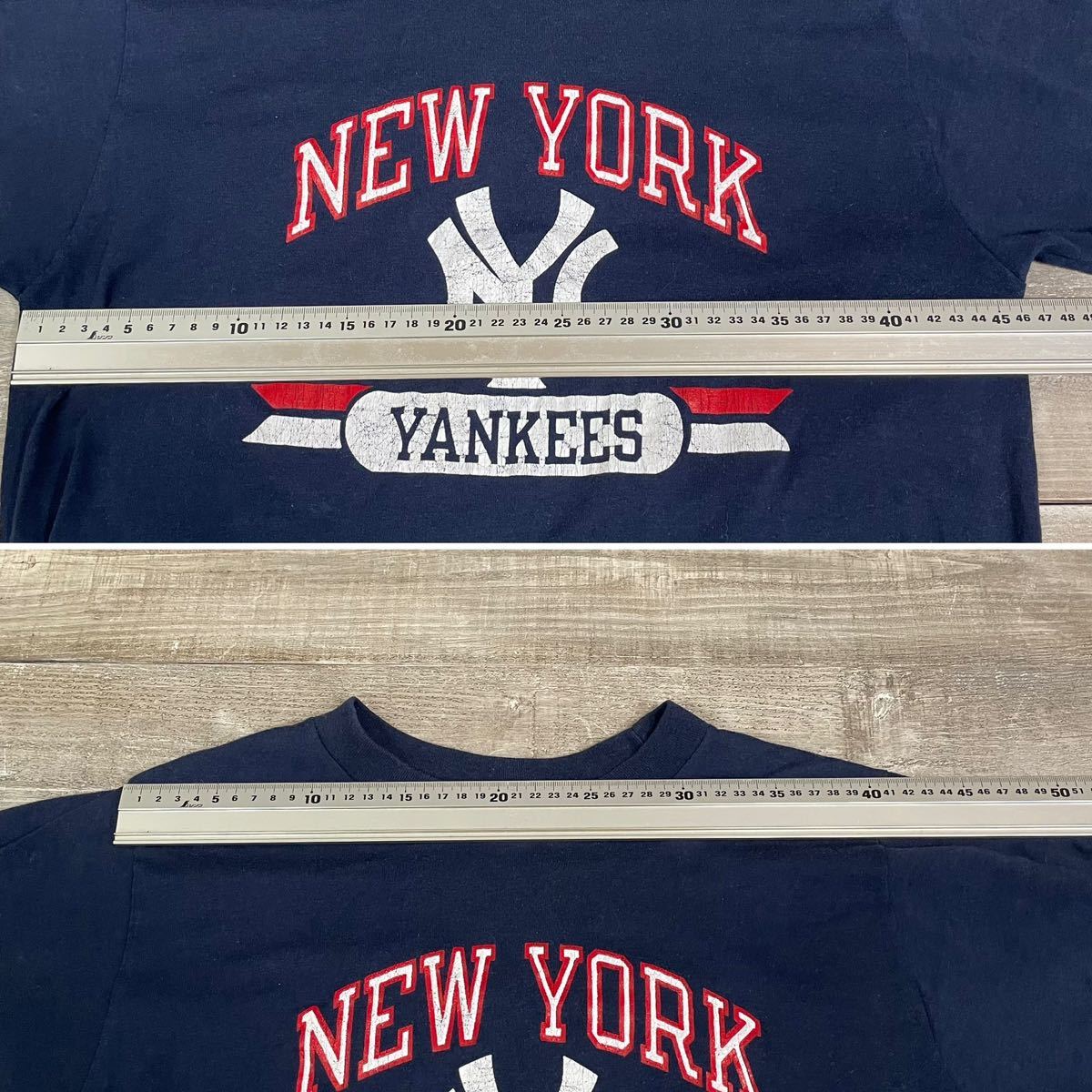 80s champion L トリコタグ tシャツ Yankees USA製 made in usa チャンピオン ヤンキース アメリカ製 90s vintage ヴィンテージ_画像4