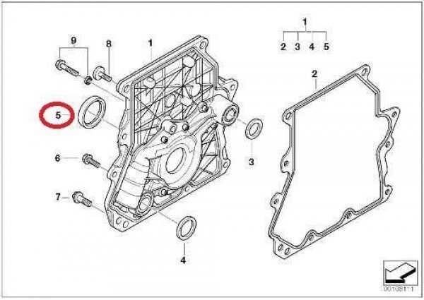 新品 BMW MINI フロントクランクシール R50 52 53 11111485171 純正OEM レターパック_画像2