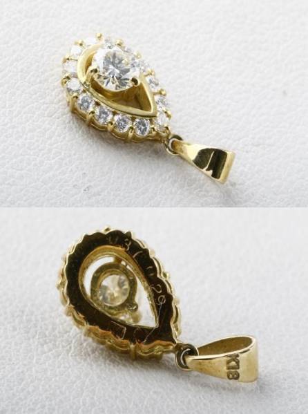 美品　K18 ダイヤモンドネックストップ　0.30ct　0.29ct_画像3