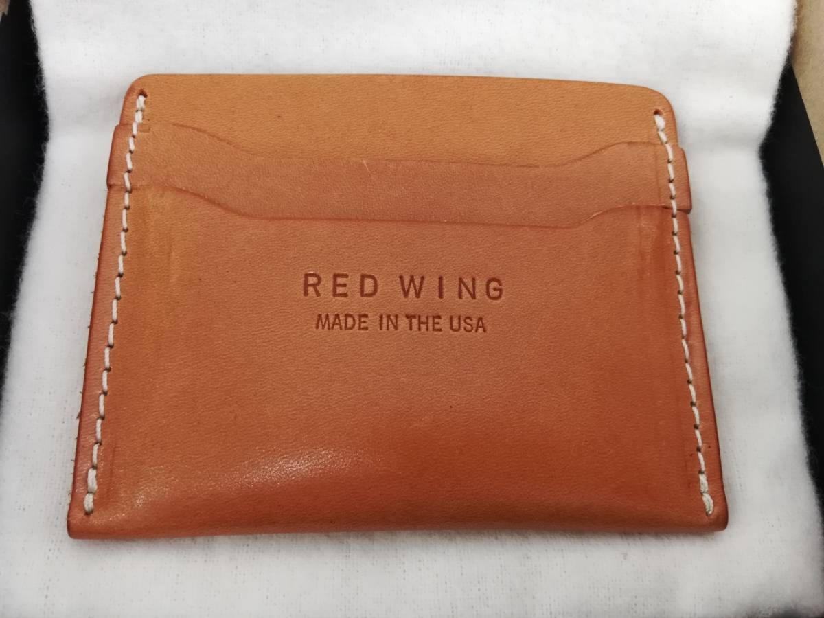 REDWING レッドウィング PREMIUM LEATHER GOODS 95027 Card Holder カードホルダー 新品 未使用 ハーマンオークブライドル オレンジ 茶色_画像2
