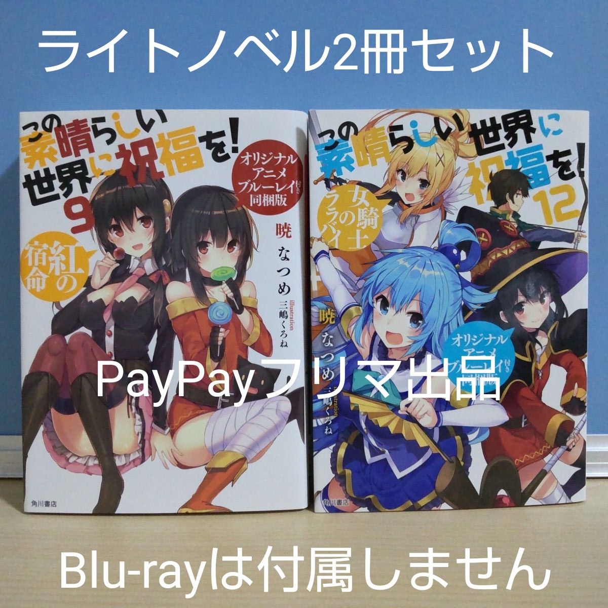 【ライトノベルのみ 2冊セット】この素晴らしい世界に祝福を！《匿名配送》同梱版 9巻＆12巻 このすば 《注意：小説のみ》