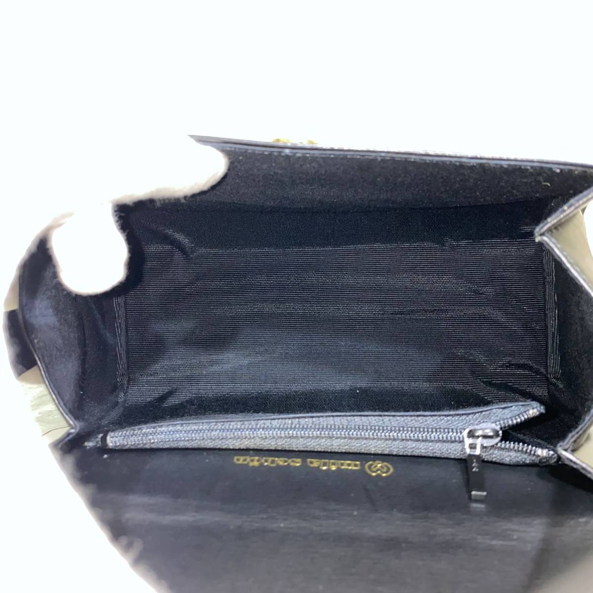 人気モデル 良品 mila schon ハンドバッグ ショルダーバッグ クラシカル 台形型 フォーマル ヴィンテージ レトロ ミラショーン ブラック