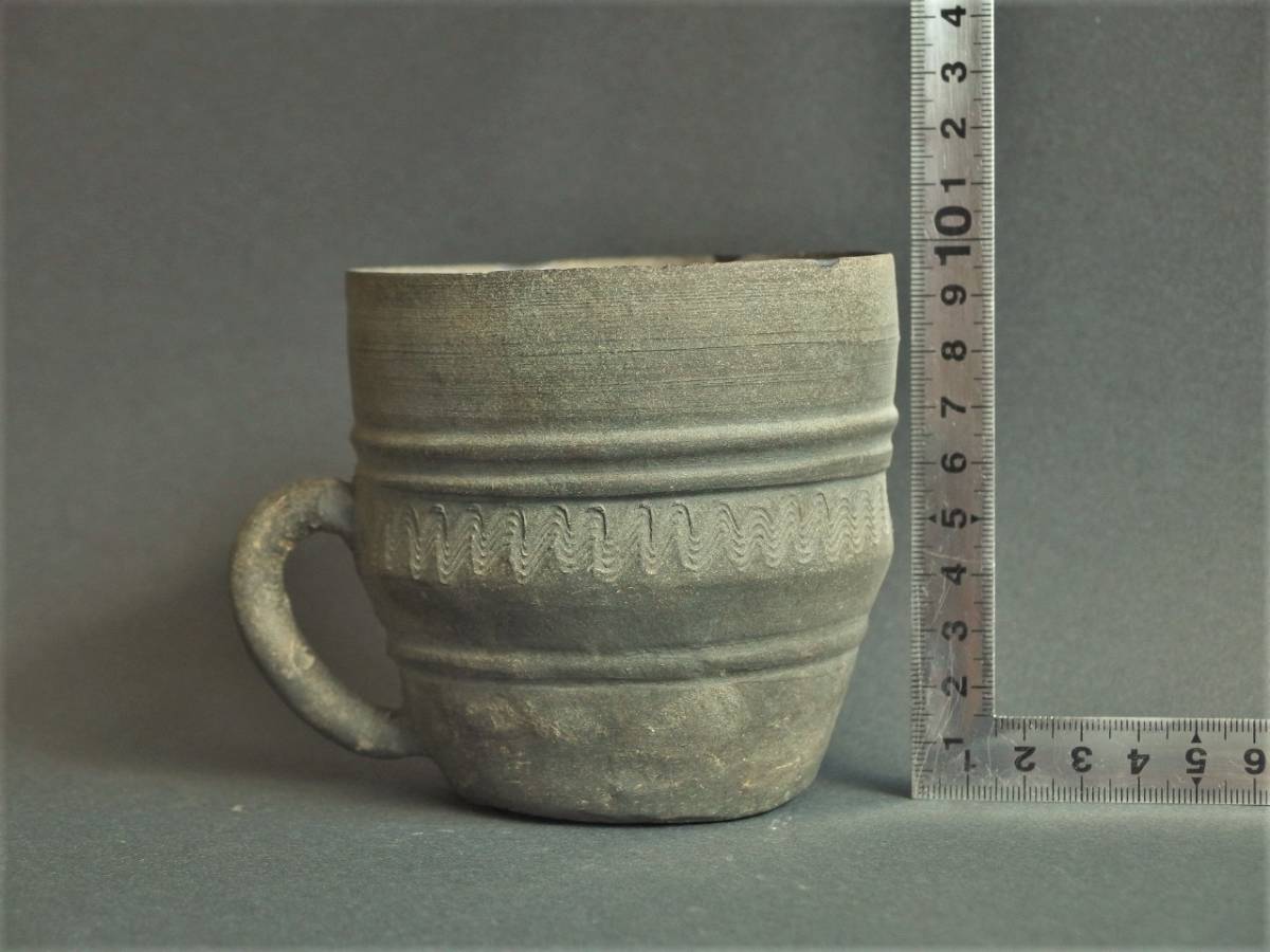 ◎野遊4 ビールが美味そうな古代朝鮮陶質土器手付碗 ◎野遊4 ビールが美味そうな古代朝鮮陶質土器手付碗