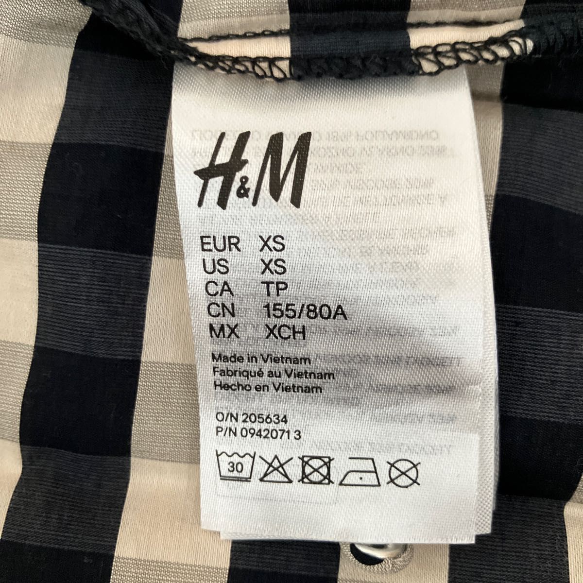 h&M チェックミニ丈ワンピース