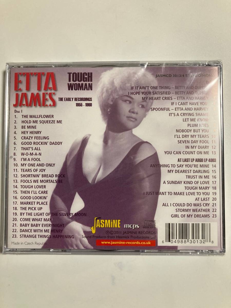 【ブルース】エッタ・ジェームズ（ETTA JAMES）「TOUGH WOMAN」（レア）新品未開封CD2枚組、欧州オリジナル初盤、BL-1123_画像2