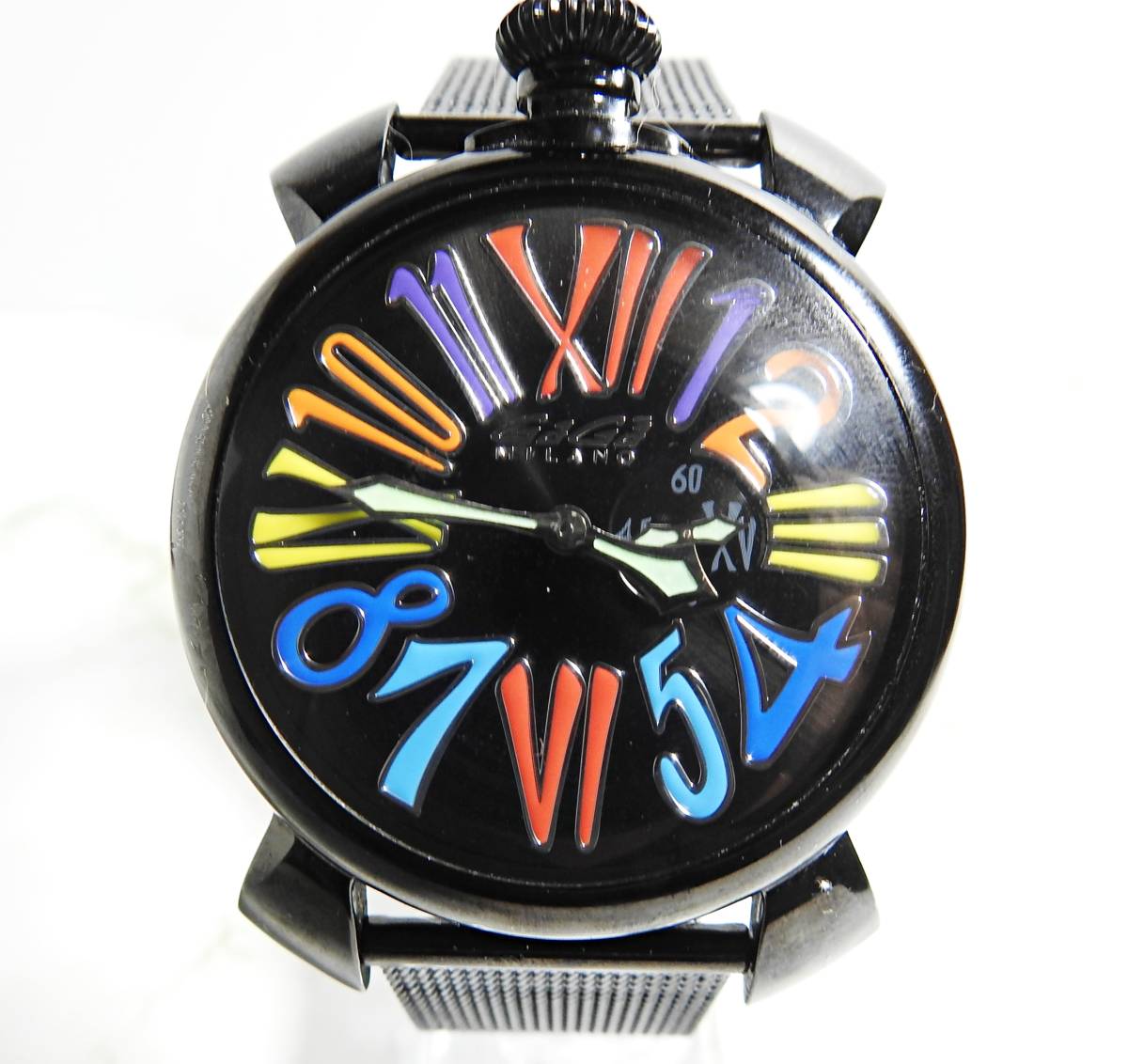 ガガミラノ マヌアーレ スリム 46mm ブラックPVD マルチカラー