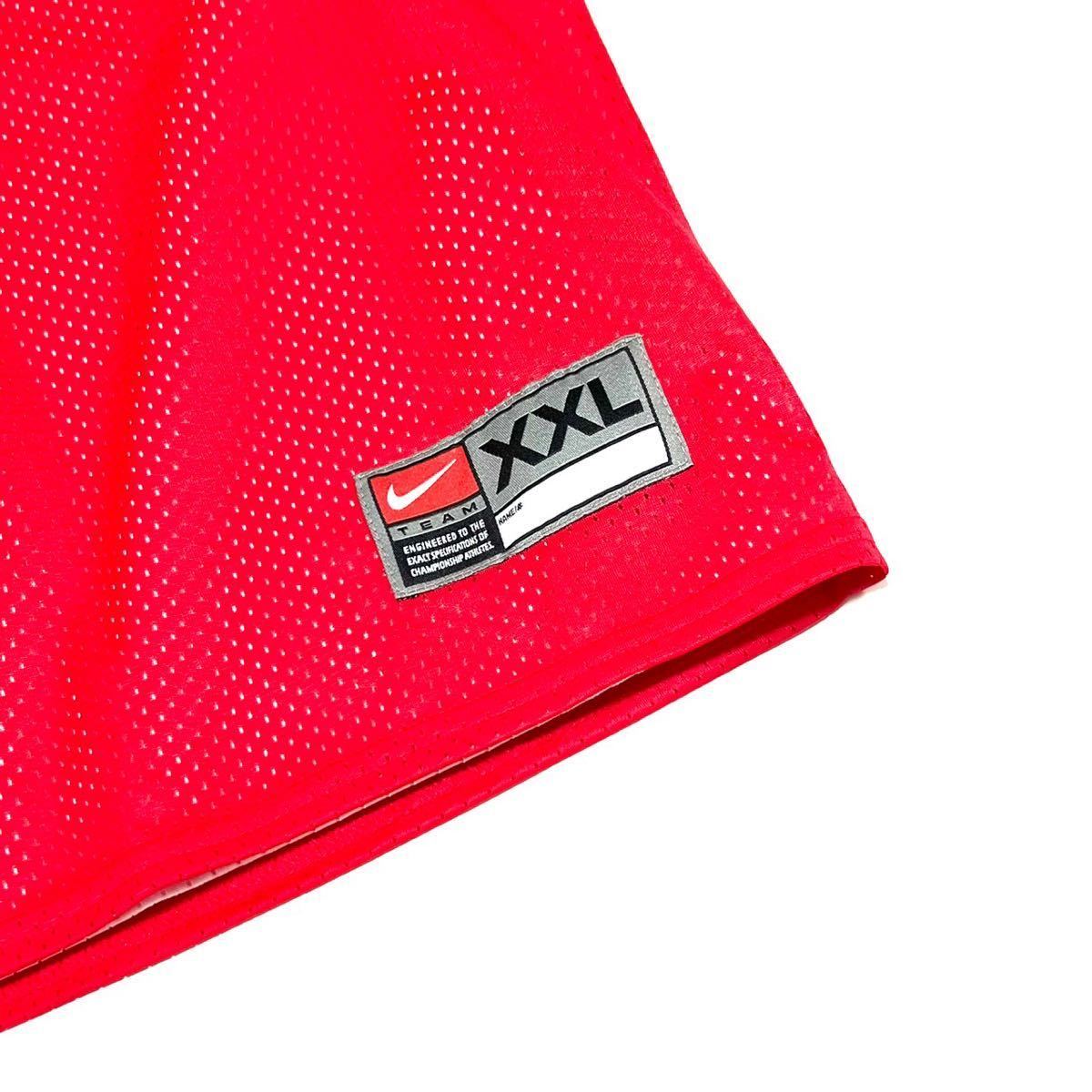 新品 Nike ナイキ リバーシブル バスケジャージ ゲームシャツ 赤 XXXL_画像2