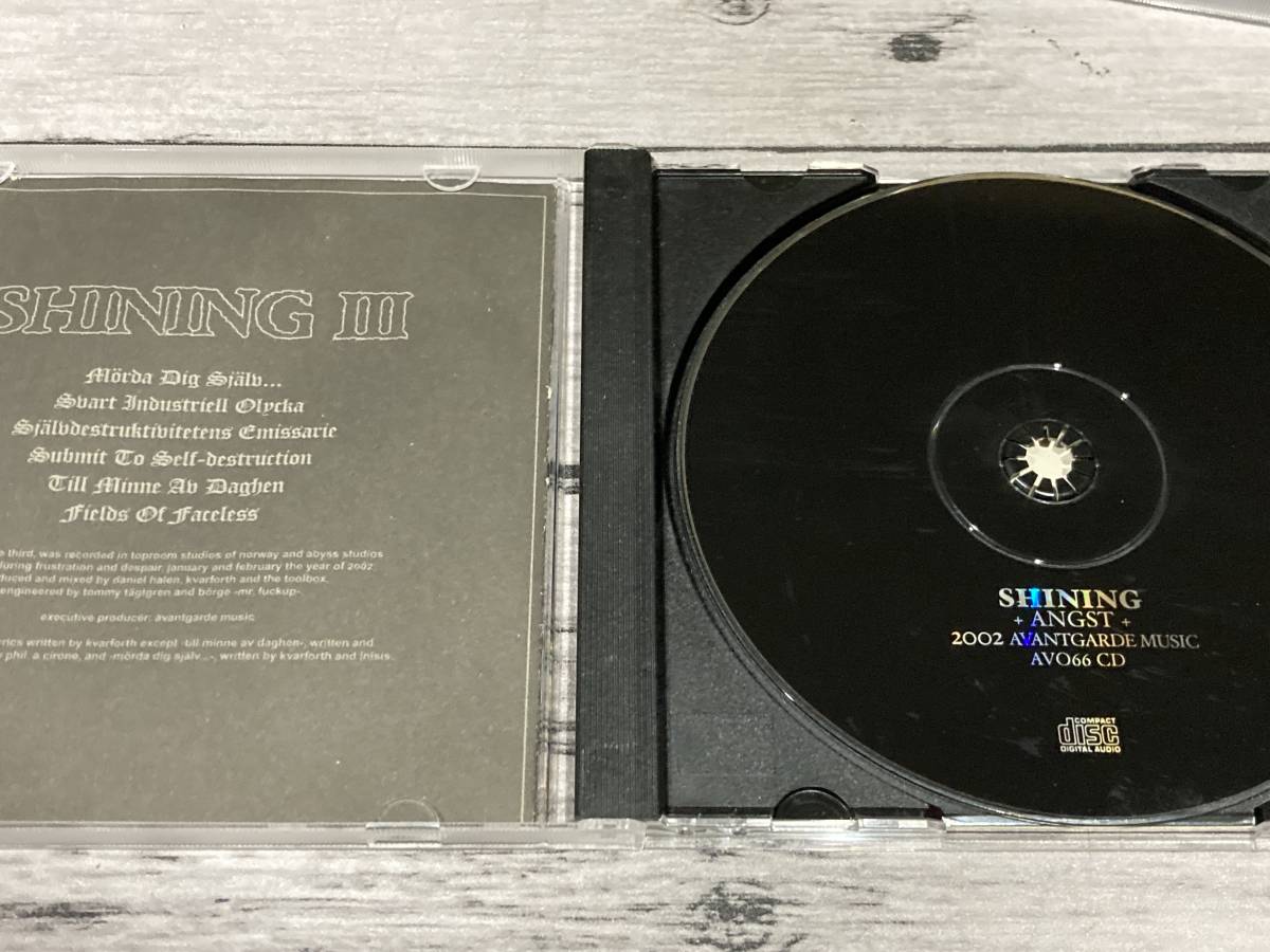 ブラックメタル　Shining/Ⅲ Angst Sjlvdestruktivitetens　輸入盤CD　Mayhem　2002オリジナル　Hellhammer_画像3