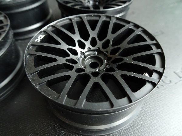 DC製　Offset:6 of6　オフ6　アルミ ホイール 1セット４本 1/10車 1/10 RCカー用 黒YD2シリーズYDー2S　2WDドリフト シャーシキット　51719_画像2