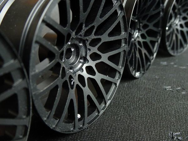 DC製　Offset:6 of6　オフ6　アルミ ホイール 1セット４本 1/10車 1/10 RCカー用 黒YD2シリーズYDー2S　2WDドリフト シャーシキット　51719_画像7