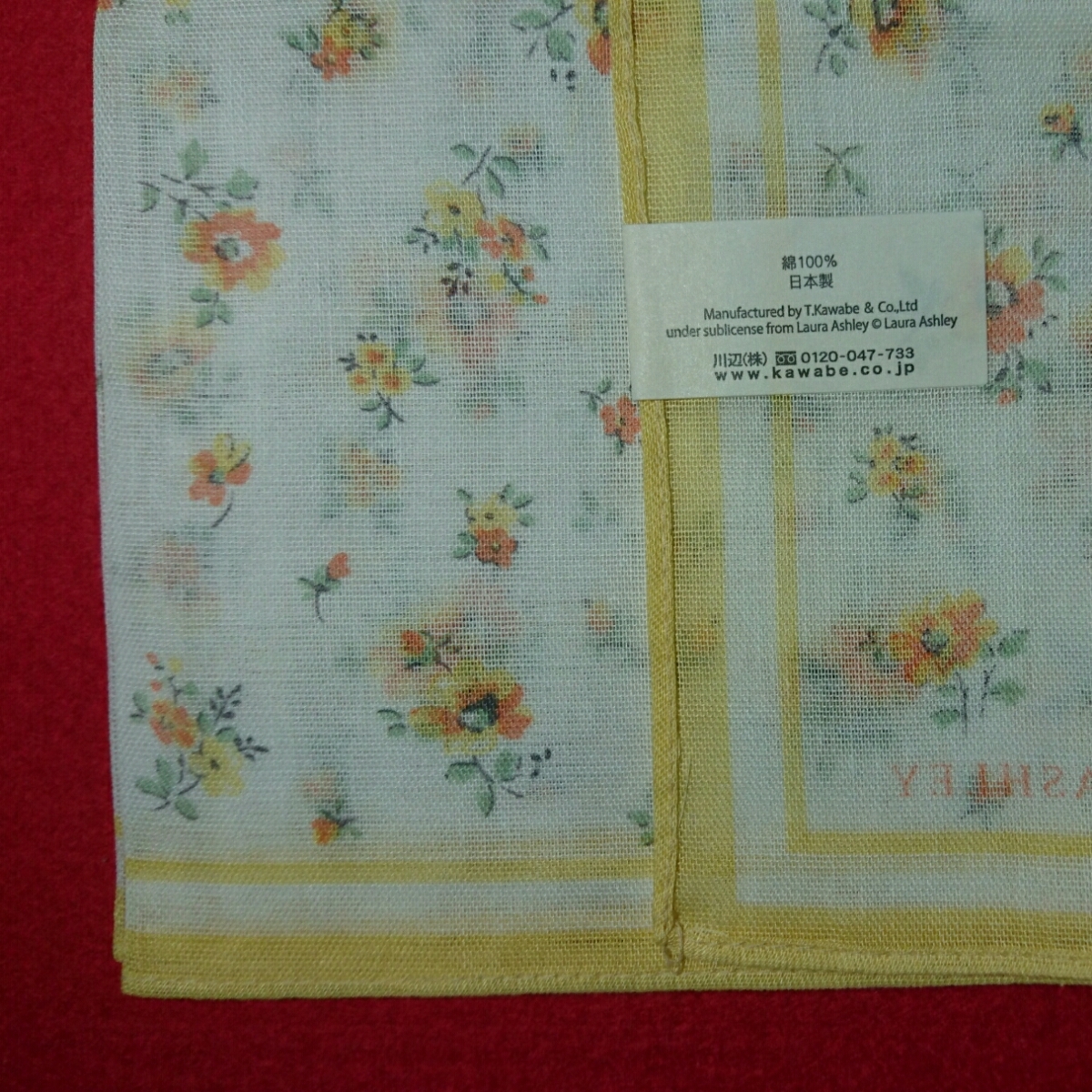 【未使用新品】　LAURA　ASHLEY　ローラアシュレイ　ハンカチ　53　8243_コットン１００％