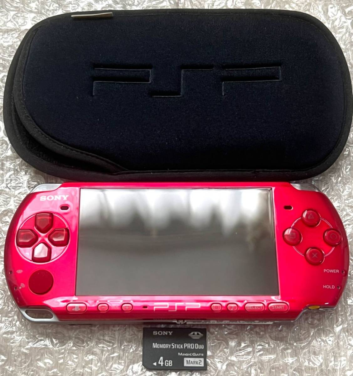 良品・動作確認済み・最終型〉PSP-3000 本体 ラディアントレッド ＋