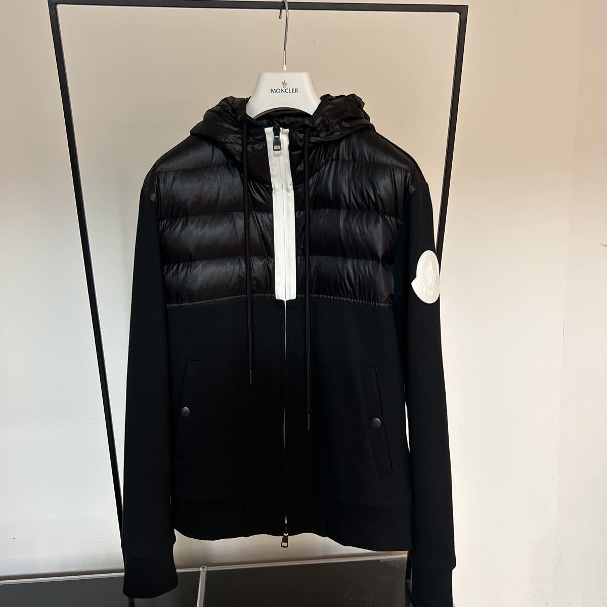 モンクレール☆MONCLER☆ハイブリッドダウンスウェット☆ブラック