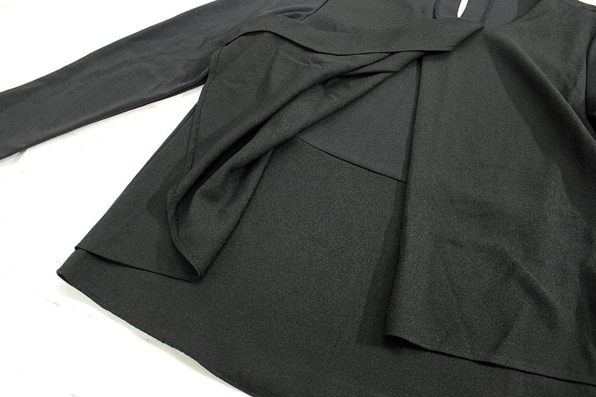  beautiful goods Bon Sens/bon sun s.../ long sleeve Layered stretch pull over black 38 aj756