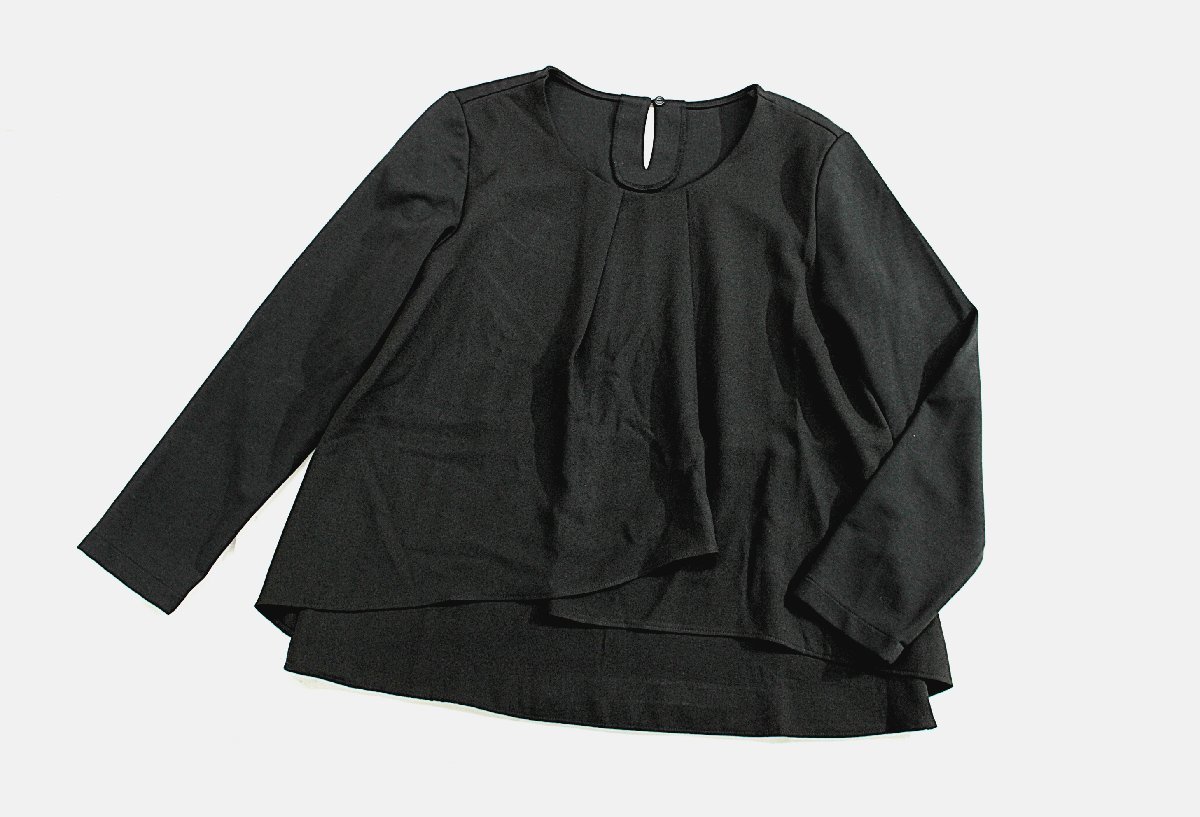  beautiful goods Bon Sens/bon sun s.../ long sleeve Layered stretch pull over black 38 aj756