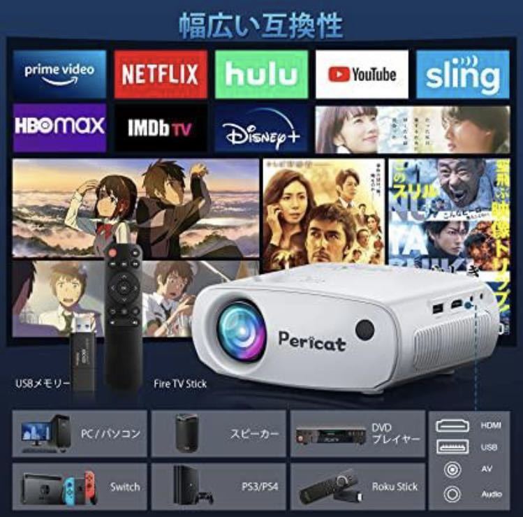 プロジェクター 小型 4K 9500lm 5G 1080P 軽量|Yahoo!フリマ(旧