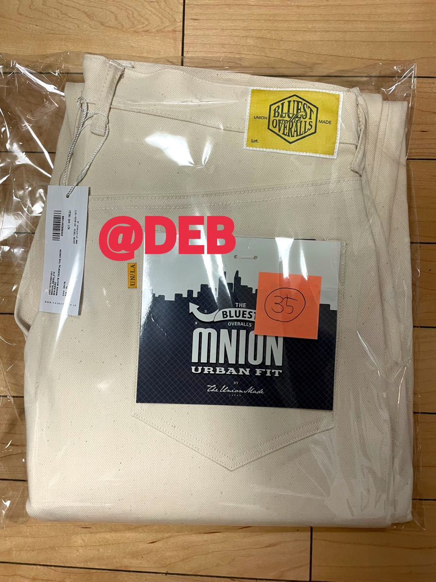 UNION x MIN-NANO Mnion White Denim By The Union XLサイズ 35inch