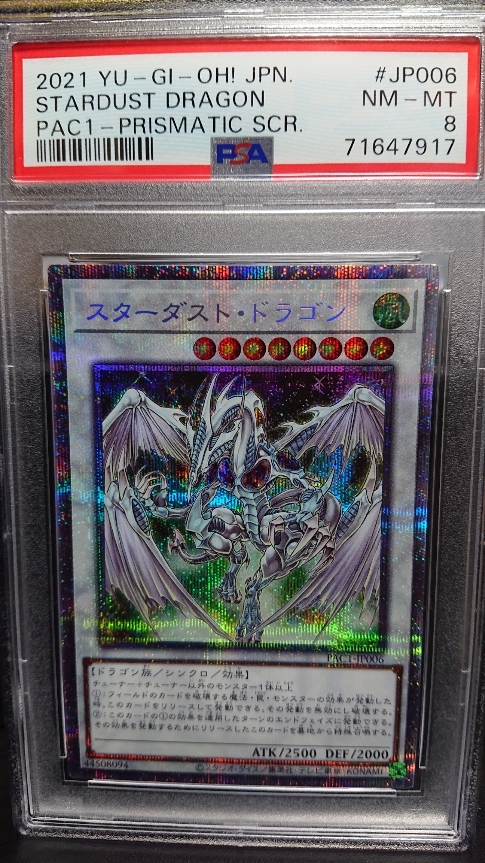 ファッション通販】 遊戯王 PAC1-JP006 PSA 8 スターダスト・ドラゴン