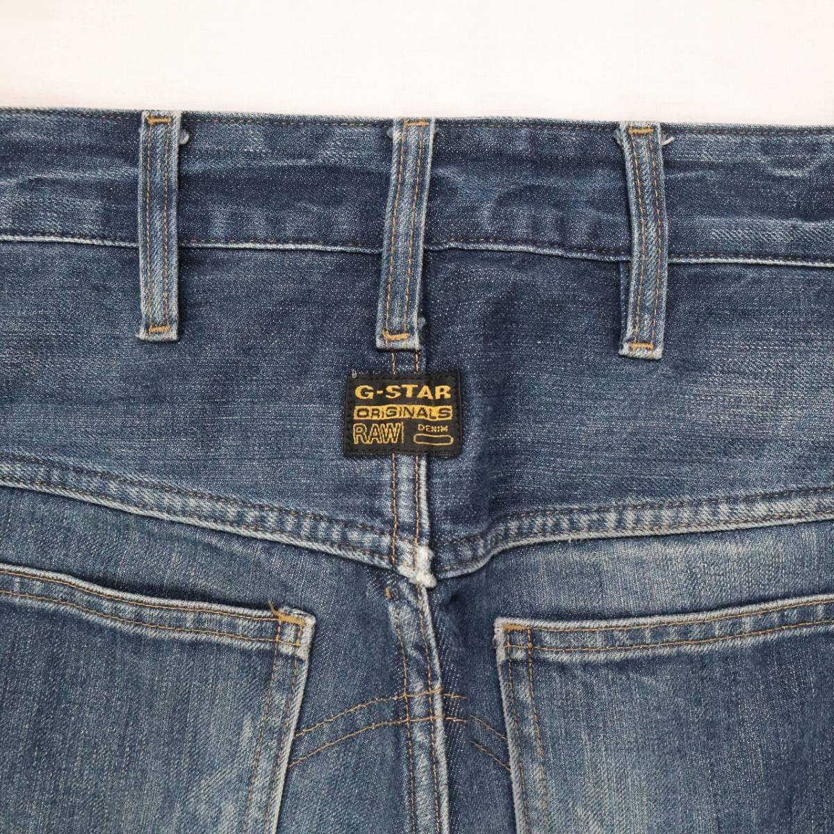 G-STAR RAW ジースターロウ バイカーデニムパンツ 5620 3D テーパード 立体裁断 ストレートジーンズ ボタンフライ メンズ W28 M相当