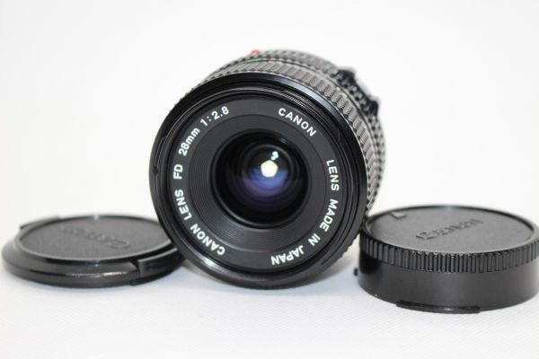 注目 28mm FD NEW Canon 極美品■キャノン F2.8 #Z2431 単焦点レンズ カメラ フィルム 一眼 MF キヤノン