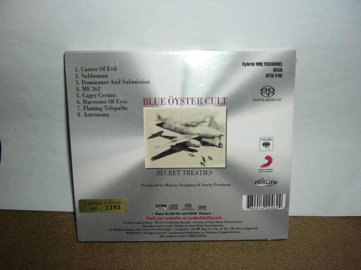 Audio Fidelity社SACD仕様限定盤 Blue Oyster Cult 大傑作3rd「オカルト宣言」 輸入盤未開封新品。_画像2