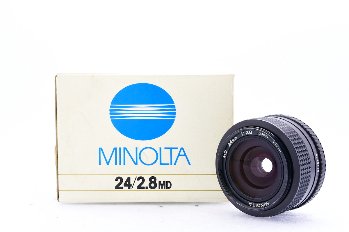 MINOLTA MD 24mm 2.8 広角 単焦点レンズ-