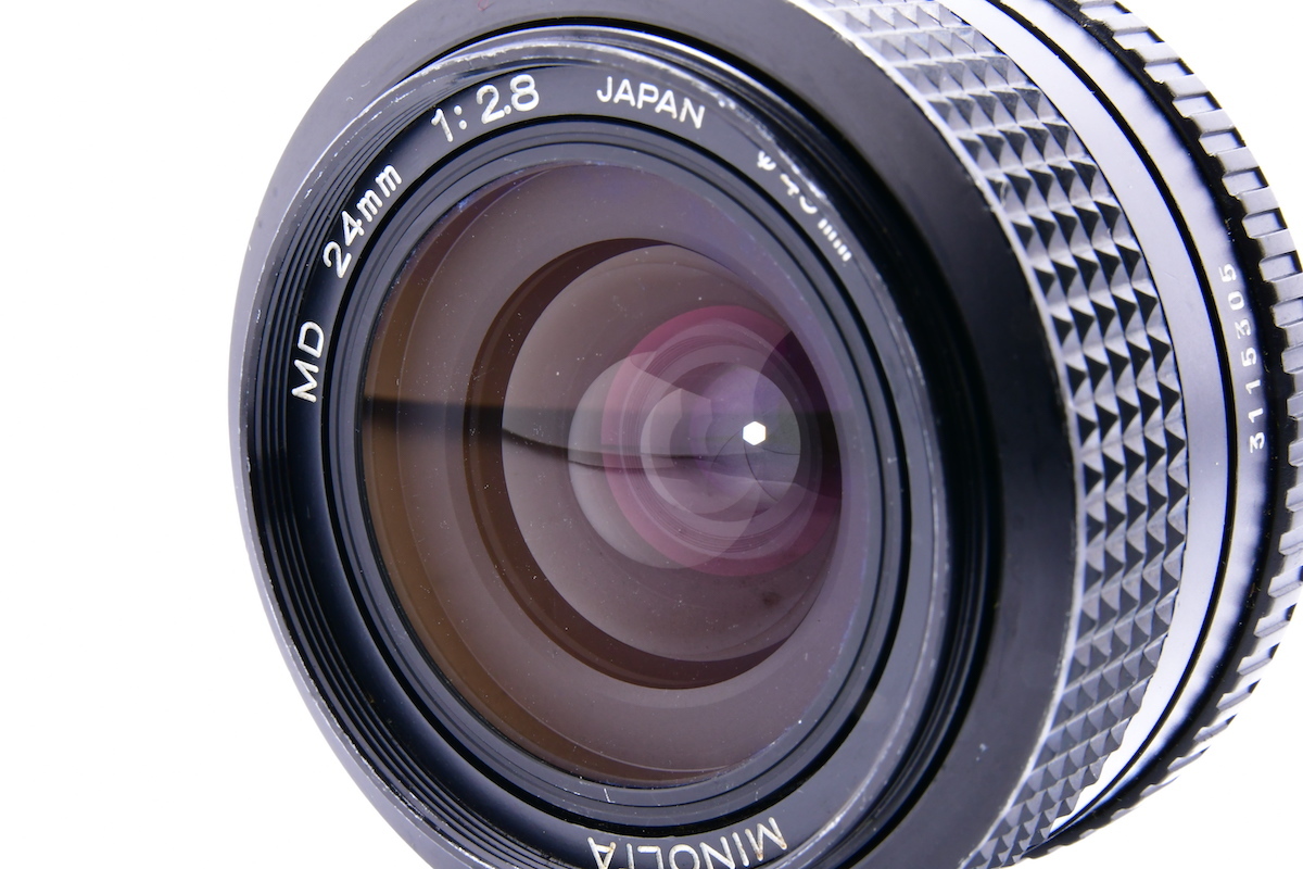 MINOLTA MD 24mm 2.8 広角 単焦点レンズ-