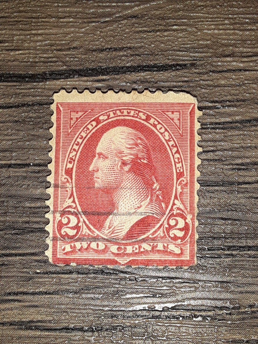アンティーク切手 アメリカ 1894年頃 ワシントン 2セント 使用済み USW940728_画像1
