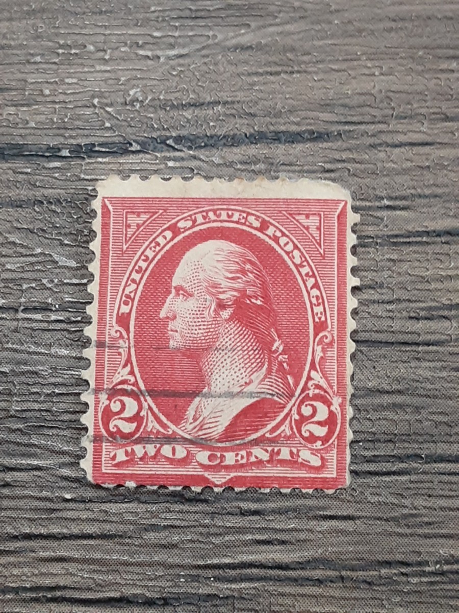 アンティーク切手 アメリカ 1894年頃 ワシントン 2セント 使用済み USW940728_画像3
