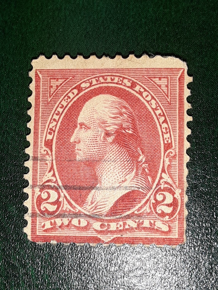 アンティーク切手 アメリカ 1894年頃 ワシントン 2セント 使用済み USW940728_画像5