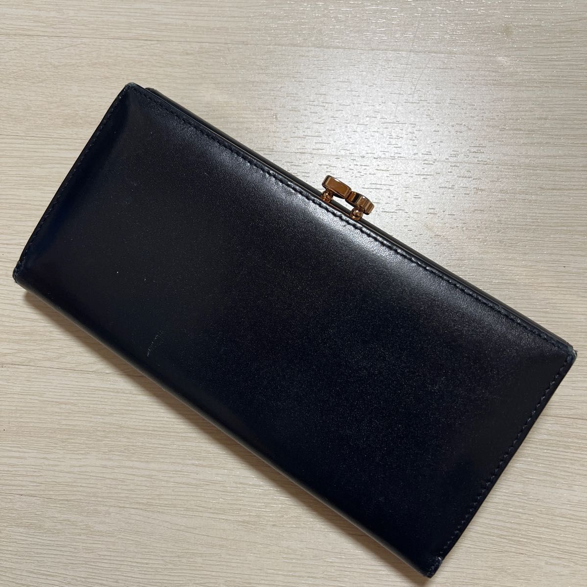 キタムラ K2 牛革口金 長財布 ピンク ネイビー バイカラー キタムラ K2 牛革口金 長財布 ピンク ネイビー バイカラー