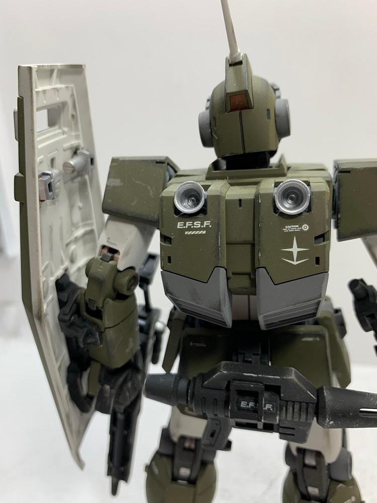 極上 一点物! ガンプラ MG 1/100 RGM-79SC ジム・スナイパーカスタム ウェザリング塗装完成品_画像5