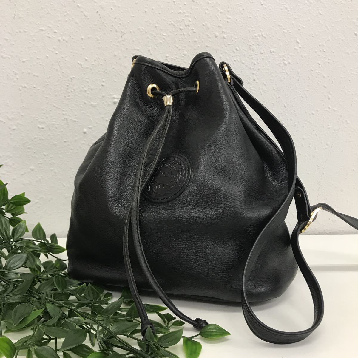 未使用級】LONGCHAMP ショルダーバッグ 2way レザー スタッズ-