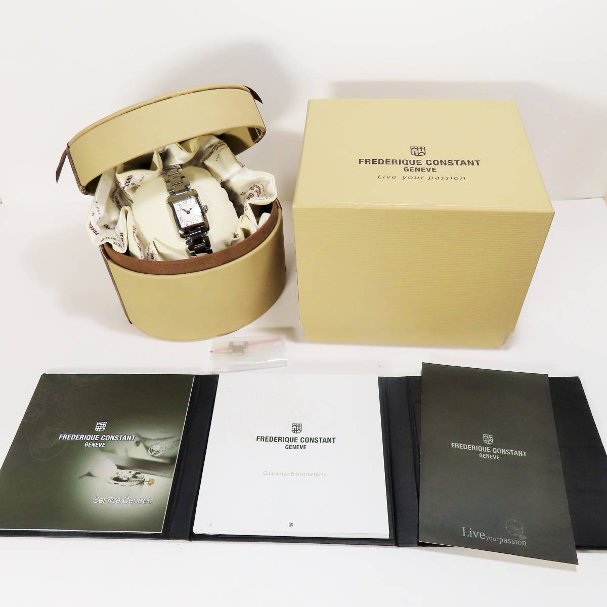  beautiful goods operation goods Frederique Constant a-ru deco FREDERIQUE CONSTANT FC200X1C quarts lady's wristwatch written guarantee instructions box 