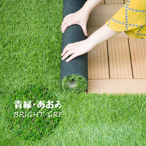 非常に高い品質 ピン42本つき 芝丈35mm 2m×10m ロール 人工芝 4色立体感 青緑】 【 色落ちにくい 高密度 高品質 ふかふか リアル 透水穴つき 庭