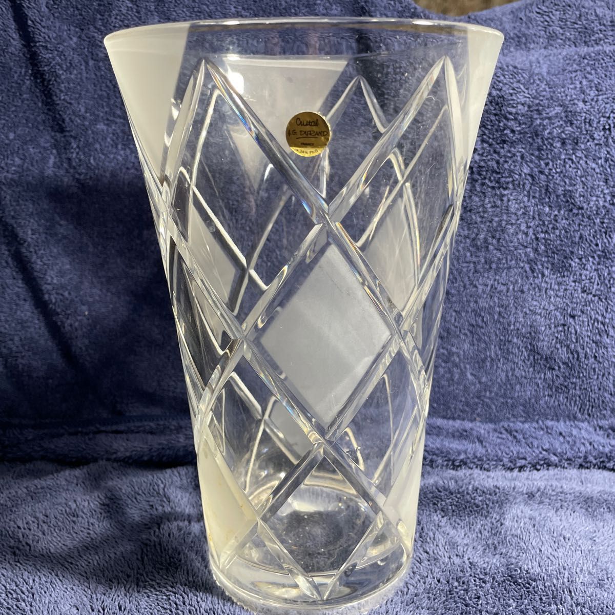 フランス製JG.DURANDのクリスタルの花瓶