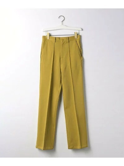 新品タグ付き UNITED ARROWS ユナイテッドアローズ ＜A DAY IN THE LIFE＞ポンチ センタープレス フルレングス ストレートパンツ 36 YELLOWの画像1