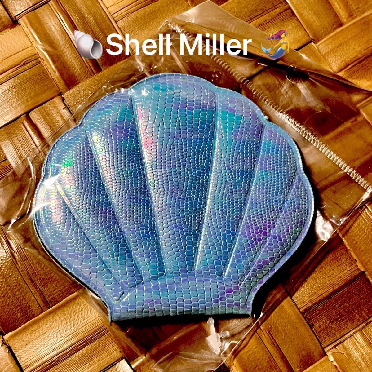 新品/未開封　Shell Miller 貝殻　内側両面鏡　片側拡大鏡　マーメイド ミラー　コンパクト