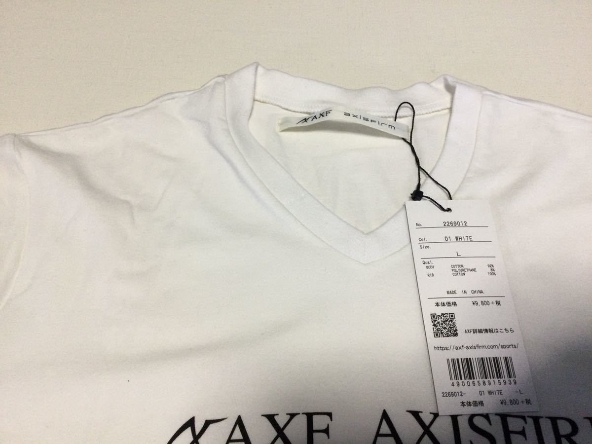 アクセフ AXF axisfirm ◎VネックTシャツ◎長期保管・デッドストック・未着用品◎タグ付き_タグ付き