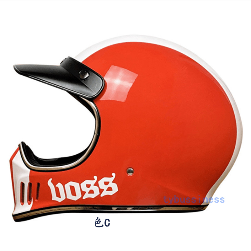 オフロードヘルメットレトロハーレーヘルメット男女兼用 フルフェイスヘルメット バイク ヘルメット サイズ M-XXL 2色選択可