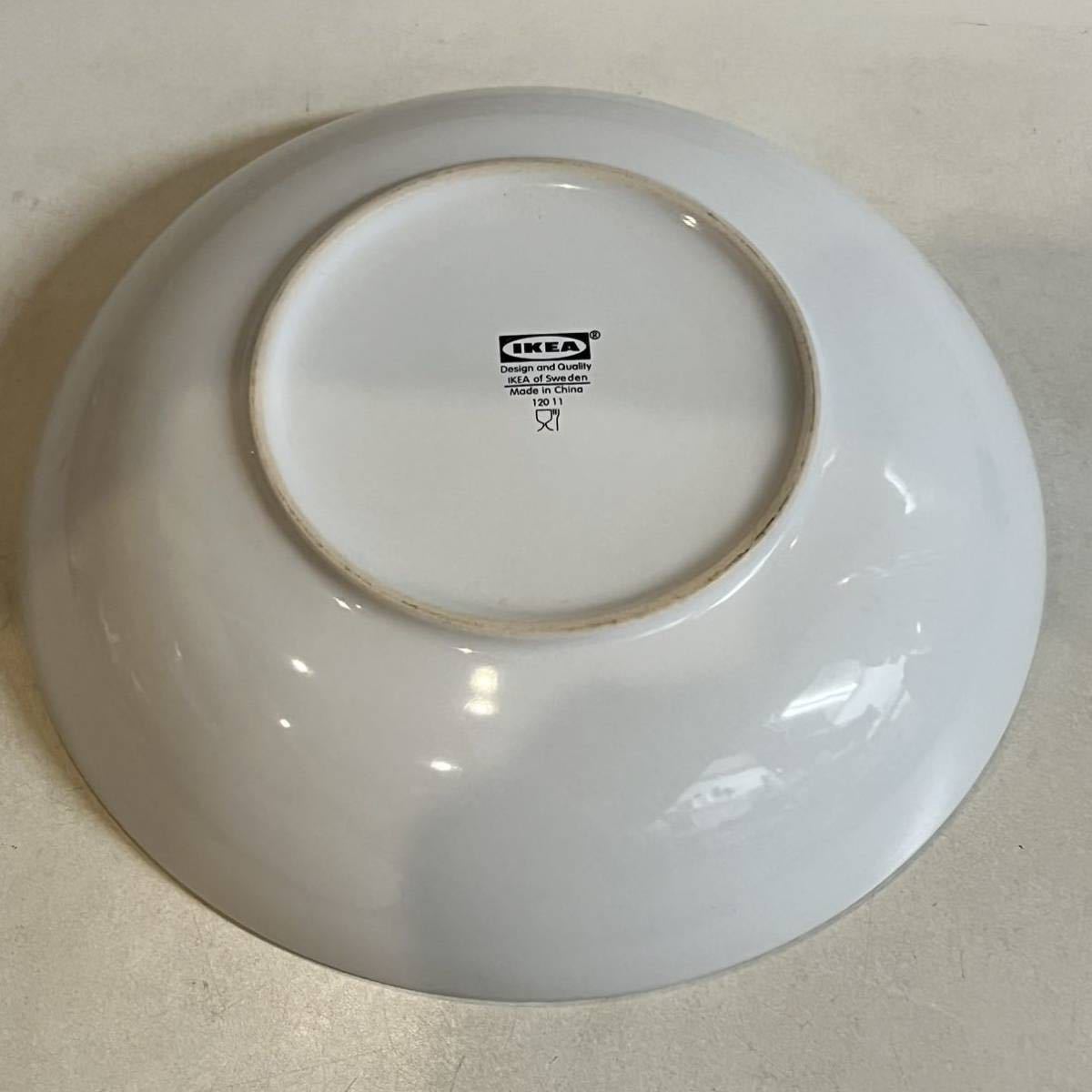 IKEA イケア ホワイトプレート 深皿 白い食器 3枚の画像3
